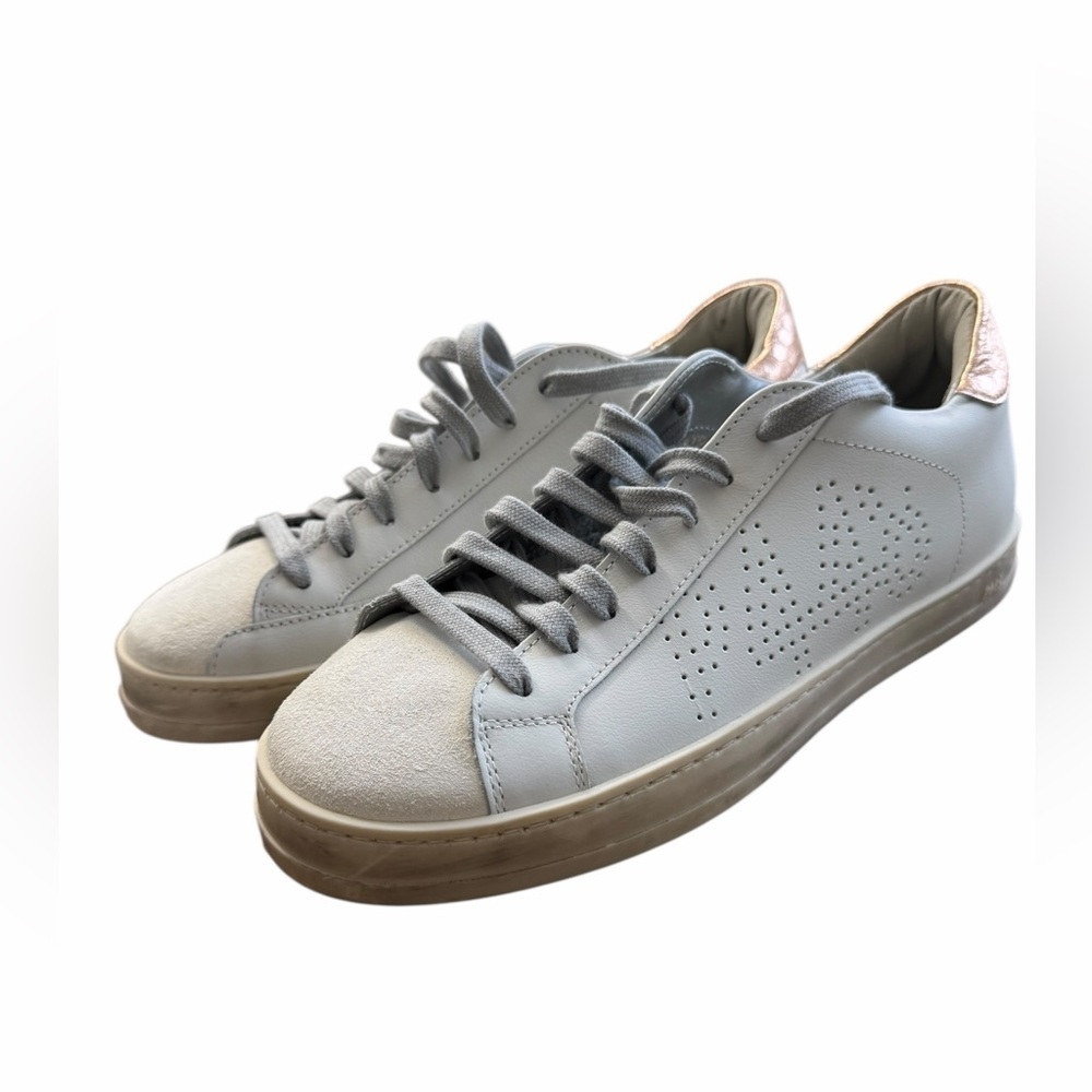 NWT P448 White Copper John Sneakers